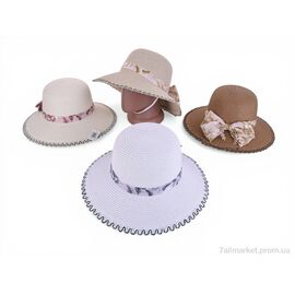Фотография Шляпа женская Лето 7-08 mix (5 шт. р.сетка 56-58) "TUZZI" недорого оптом от прямого поставщика