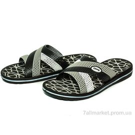 Шльопанці чоловічі пляжні Літо 203 черный (8 пар р.40-45) "Slippers" недорого оптом від прямого постачальника