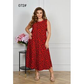 Жіночий сарафан 072-2 red р.50-60 "HOME STYLE" недорого оптом від прямого постачальника