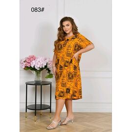 Фотография Платье летнее женское 083 orange р.56-60 "HOME STYLE" недорого оптом от прямого поставщика