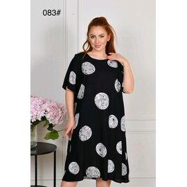 Фотография Платье летнее женское 083-1 black р.56-60 "HOME STYLE" недорого оптом от прямого поставщика