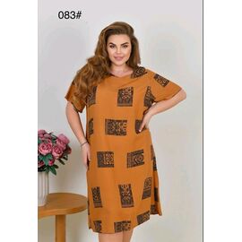 Фотография Платье летнее женское 083-2 orange р.56-60 "HOME STYLE" недорого оптом от прямого поставщика