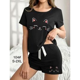 Фотография Пижама лёгкая женская 104 black р.44-52 "HOME STYLE" недорого оптом от прямого поставщика