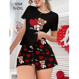 Фотография Пижама лёгкая женская 105 black р.44-52 "HOME STYLE" недорого оптом от прямого поставщика