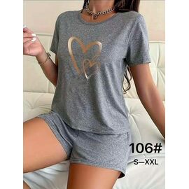 Фотография Пижама лёгкая женская 106 grey р.44-52 "HOME STYLE" недорого оптом от прямого поставщика