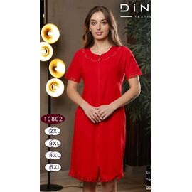 Халат жіночий 10802 red р.2XL-5XL "HOME STYLE" недорого оптом від прямого постачальника
