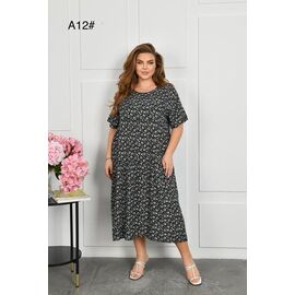 Фотография Платье летнее женское 12 black р.56-60 "HOME STYLE" недорого оптом от прямого поставщика