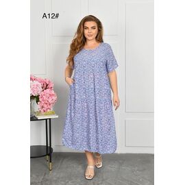 Фотография Платье летнее женское 12 l.blue р.56-60 "HOME STYLE" недорого оптом от прямого поставщика