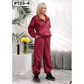 Фотография Костюм спортивный женский тёплый 133-4 wine р.46-52 "HOME STYLE" недорого оптом от прямого поставщика