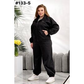Фотография Костюм спортивный женский тёплый 133-5 black р.46-52 "HOME STYLE" недорого оптом от прямого поставщика