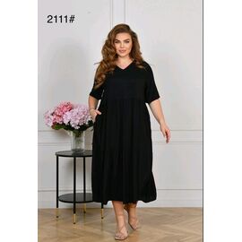 Фотография Платье летнее женское 2111 black р.58-62 "HOME STYLE" недорого оптом от прямого поставщика