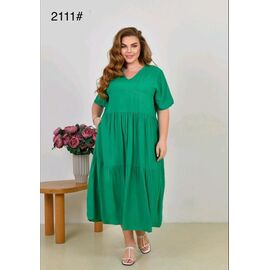 Фотография Платье летнее женское 2111 green р.58-62 "HOME STYLE" недорого оптом от прямого поставщика