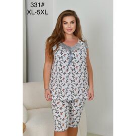 Фотография Пижама лёгкая женская 331 grey р.50-58 "HOME STYLE" недорого оптом от прямого поставщика