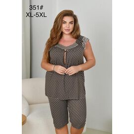 Фотография Пижама лёгкая женская 351 brown р.50-58 "HOME STYLE" недорого оптом от прямого поставщика