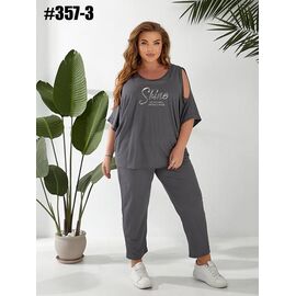 Фотография Костюм женский 357-3 grey р.50-60 "HOME STYLE" недорого оптом от прямого поставщика