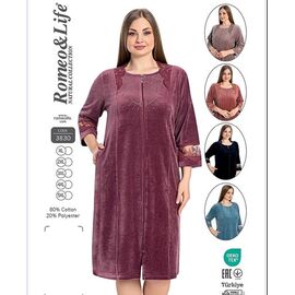 Халат жіночий 3830 brown р.50-58 "HOME STYLE" недорого оптом від прямого постачальника