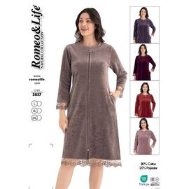 Халат жіночий 3857 brown р.48-52 "HOME STYLE" недорого оптом від прямого постачальника