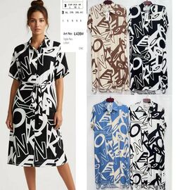 Фотография Платье летнее женское 439 beige р.48-56 "HOME STYLE" недорого оптом от прямого поставщика