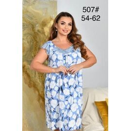 Фотография Пижама лёгкая женская 507 l.blue р.54-62 "HOME STYLE" недорого оптом от прямого поставщика