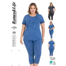 Фотография Костюм женский 6134 black р.48-56 "HOME STYLE" недорого оптом от прямого поставщика