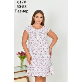 Фотография Пижама лёгкая женская 617 white-pink р.50-58 "HOME STYLE" недорого оптом от прямого поставщика