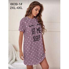 Нічня жіноча 6639-1 purple р.52-56 "HOME STYLE" недорого оптом від прямого постачальника