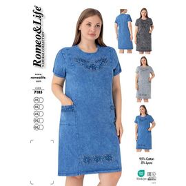 Фотография Платье летнее женское 7185 blue р.52-60 "HOME STYLE" недорого оптом от прямого поставщика