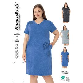 Фотография Платье летнее женское 7523 blue р.50-58 "HOME STYLE" недорого оптом от прямого поставщика