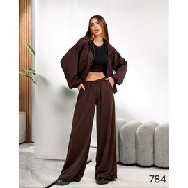 Фотография Костюм спортивный женский тёплый 784 brown р.42-56 "HOME STYLE" недорого оптом от прямого поставщика
