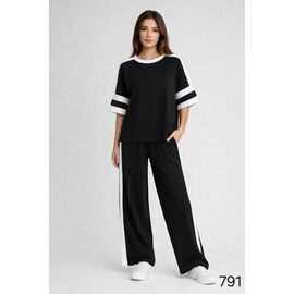 Фотография Костюм спортивный женский 791 black р.42-56 "HOME STYLE" недорого оптом от прямого поставщика