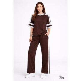 Фотография Костюм спортивный женский 791 brown р.42-56 "HOME STYLE" недорого оптом от прямого поставщика