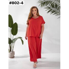 Фотография Костюм женский 802-4 red р.50-60 "HOME STYLE" недорого оптом от прямого поставщика