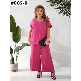 Фотография Костюм женский 802-8 crimson р.50-60 "HOME STYLE" недорого оптом от прямого поставщика
