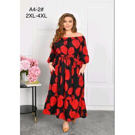 Фотография Платье летнее женское A4 red р.52-56 "HOME STYLE" недорого оптом от прямого поставщика