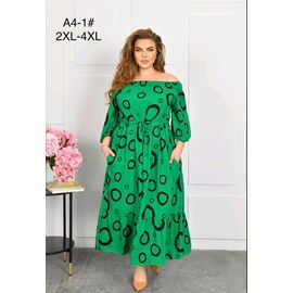 Фотография Платье летнее женское A4-1 green р.52-56 "HOME STYLE" недорого оптом от прямого поставщика