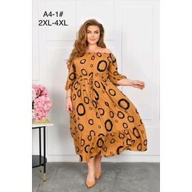 Фотография Платье летнее женское A4-1 orange р.52-56 "HOME STYLE" недорого оптом от прямого поставщика