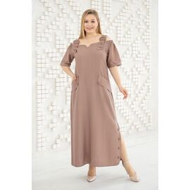 Фотография Платье летнее женское RL1003 beige р.48-56 "HOME STYLE" недорого оптом от прямого поставщика