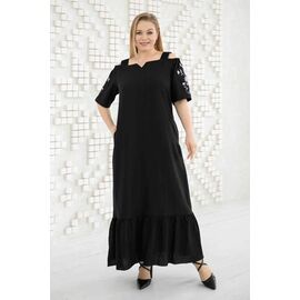 Фотография Платье летнее женское RL1014 black р.50-58 "HOME STYLE" недорого оптом от прямого поставщика