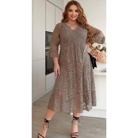 Фотография Платье летнее женское RL1035 l.brown р.54-62 "HOME STYLE" недорого оптом от прямого поставщика