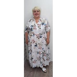 Фотография Платье летнее женское RL1060 white р.56-60 "HOME STYLE" недорого оптом от прямого поставщика