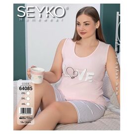 Піжама легка жіноча DS706-64085 pink р.2XL-4XL "DONELLA" недорого оптом від прямого постачальника