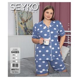 Піжама легка жіноча DS709-64085 blue р.2XL-4XL "DONELLA" недорого оптом від прямого постачальника