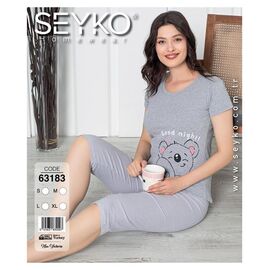 Піжама легка жіноча DS714-63183 grey р.S-XL "DONELLA" недорого оптом від прямого постачальника