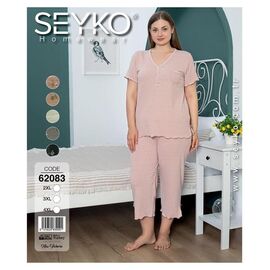 Піжама легка жіноча DS721-62083 beige р.2XL-4XL "DONELLA" недорого оптом від прямого постачальника