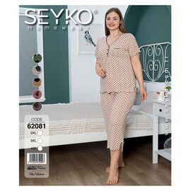 Піжама легка жіноча DS723-62081 beige р.2XL-4XL "DONELLA" недорого оптом від прямого постачальника