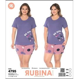 Піжама легка жіноча DS731-4795 lilac р.2XL-4XL "DONELLA" недорого оптом від прямого постачальника