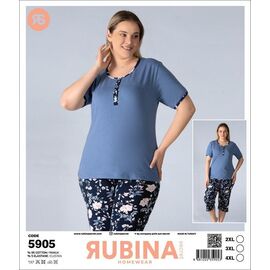 Піжама легка жіноча DS740-5905 blue р.2XL-4XL "DONELLA" недорого оптом від прямого постачальника