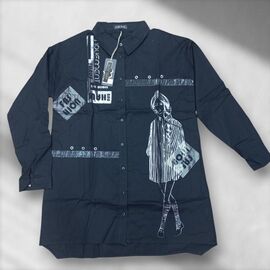 Сорочка жіноча JL1001 black р.44-48 "Julia" недорого оптом від прямого постачальника