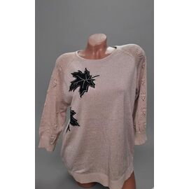 Фотография Свитер женский JL1020 beige р.52-54 "Julia" недорого оптом от прямого поставщика