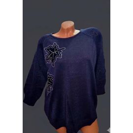 Фотография Свитер женский JL1022 navy р.52-54 "Julia" недорого оптом от прямого поставщика